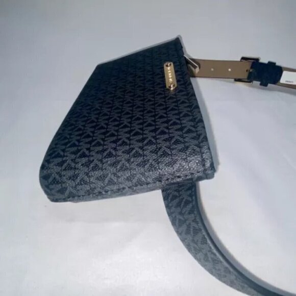 Michael Kors Belt Bag Black & Dark Gray Logo Fanny Pack L/XL NWT - Picture 10 of 13